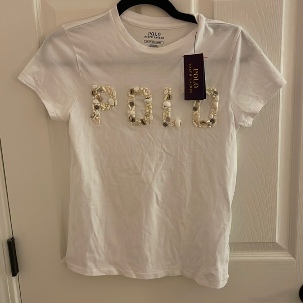 White Ralph Lauren Shell Polo Shirt